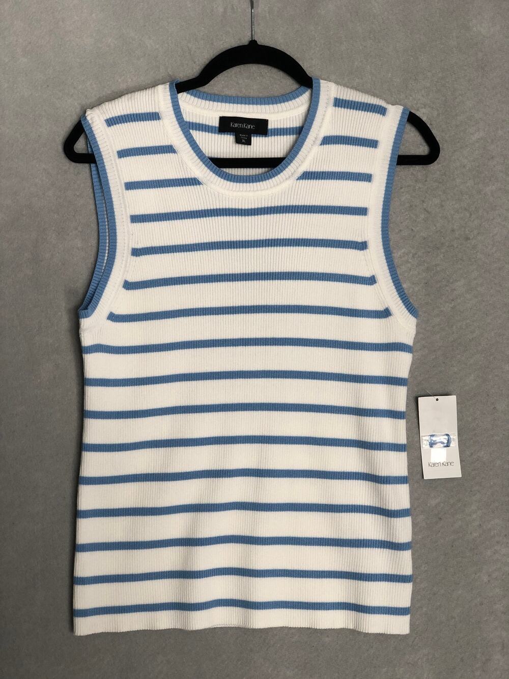 Karen Kane In The Spirit Sweater Tank Ribbed Sleeveless Women's XL NEW